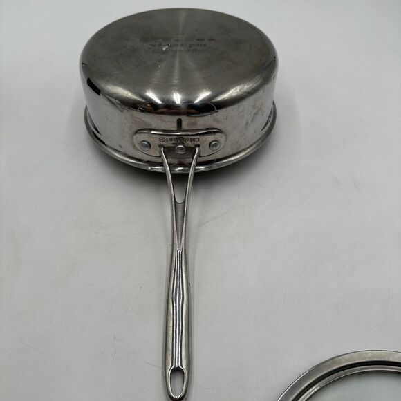 Calphalon 87822 2.5 QT 2.3 L Stainless Steel Long Handle Saucepan Pot With Lid - Picture 5 of 7
